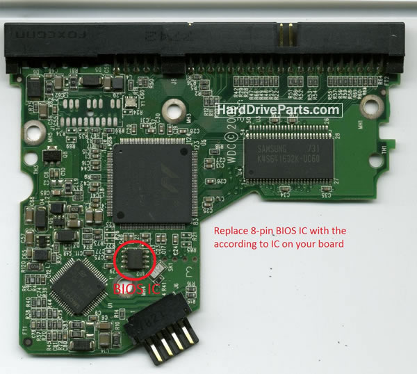 WD1600JB WD PCB Circuit Board 2060-701292-002 - Click Image to Close
